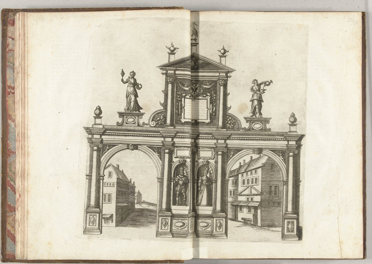 Scene med kejser Maximilian I og Maria af Bourgogne, 1594 af Anonymous