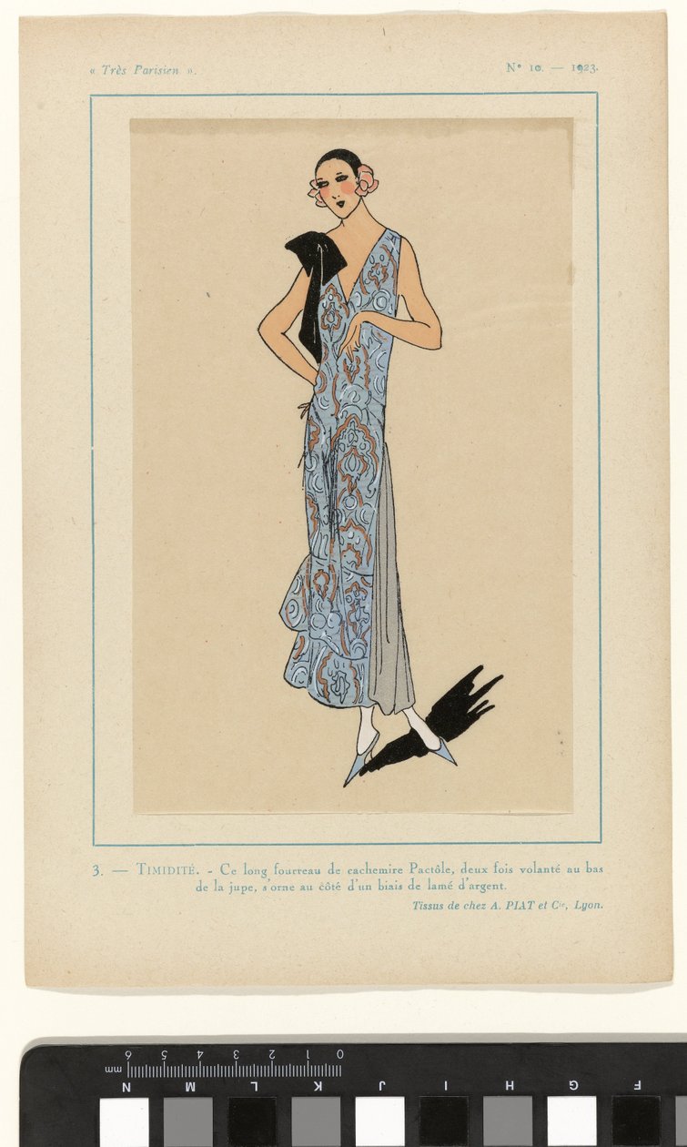 Meget parisisk, 1923, nr. 10: 3.- Shy. - Denne lange kappe ... af Anonymous
