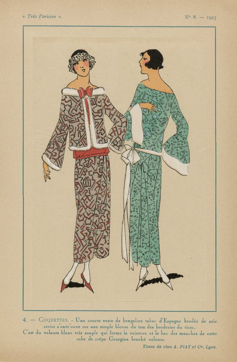 Meget parisisk, 1923, nr. 8: 4. - KOKETTER. / En kort jakke... af Anonymous