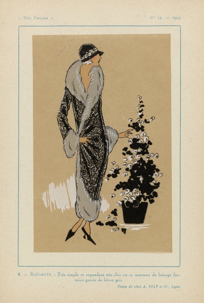Meget parisisk. Mode, Chic, Elegance Meget parisisk, 1923, nr. 11: 4. - ELEGANT. - Meget enkel og alligevel meget smart... af Anonymous