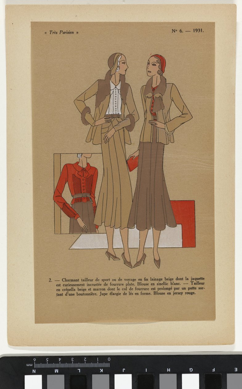Meget parisisk. Mode, Chic, Elegance Meget parisisk, 1931, nr. 6: 2. - Charmerende sportsdragt... af Anonymous
