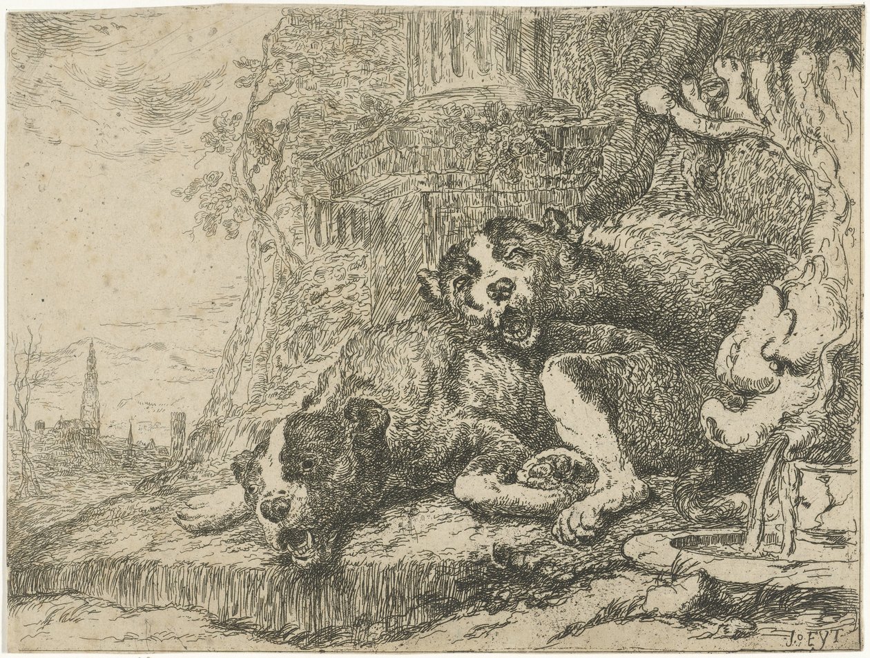 To liggende hunde Hunde (serietitel) af Anonymous