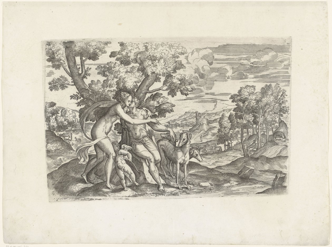 Venus og Adonis af Anonymous