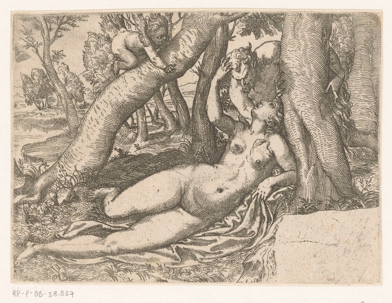 Venus bliver vækket af en satyr af Anonymous
