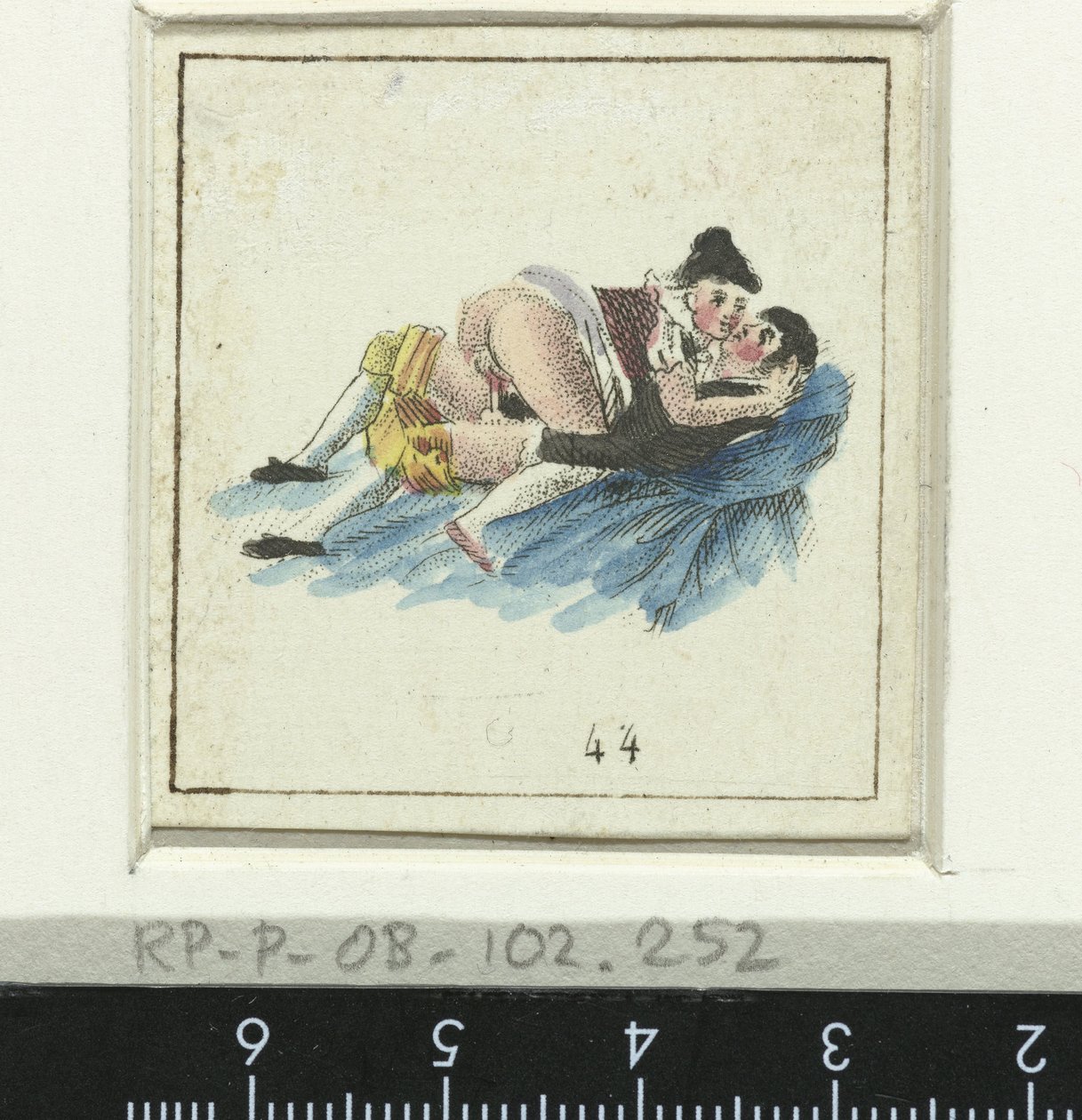Par, der elsker, mand og kvinde klædt Eight Erotic Scene (serietitel) af Anonymous