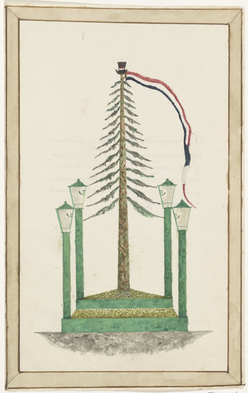 Frihedstræ plantet i Middelburg, 1795 af Anonymous