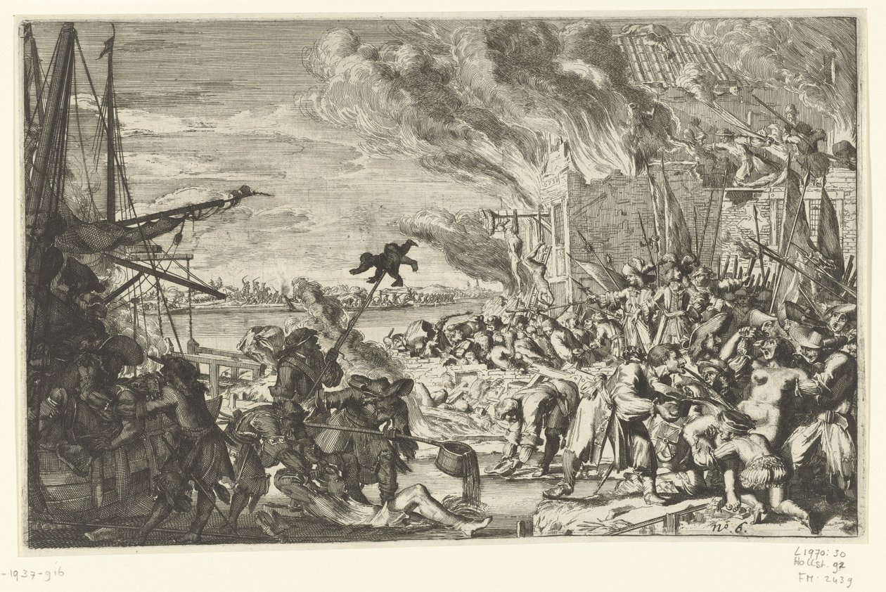 Grusomheder i en landsby ved vandet, 1672 af Anonymous