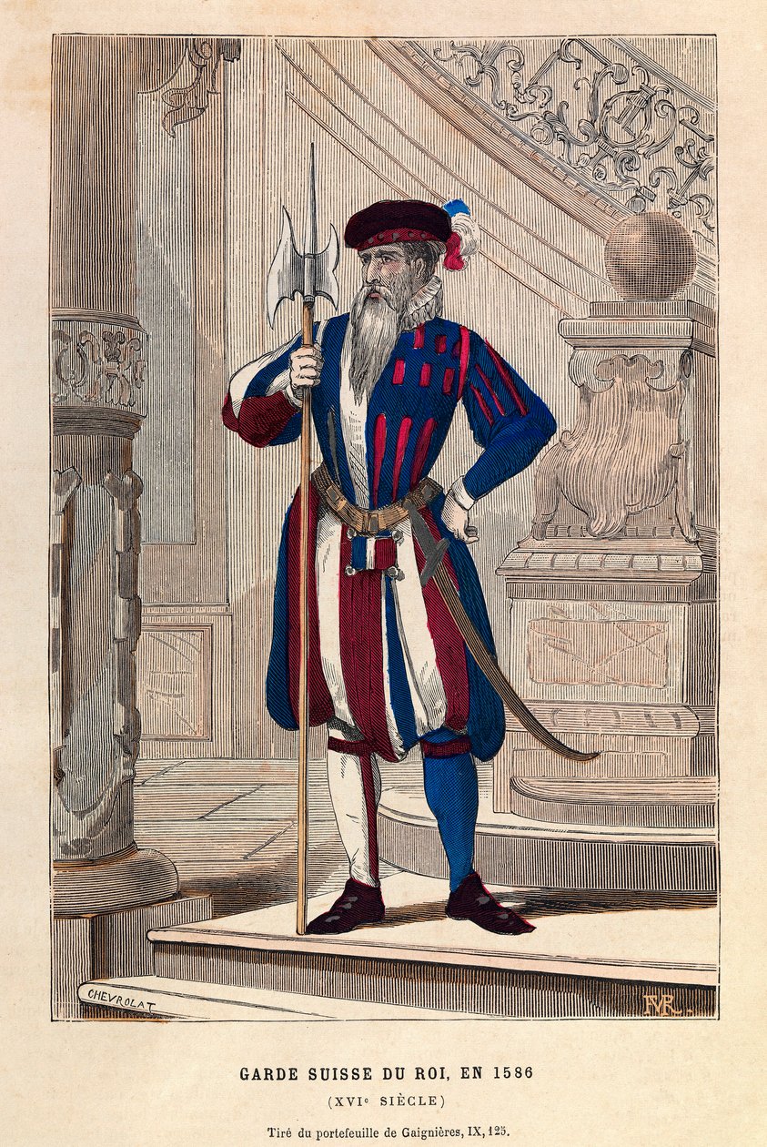 En schweizisk kongens garde i 1586 (Henry III) - Medlem af kongens schweiziske garde af Anonymous Anonymous