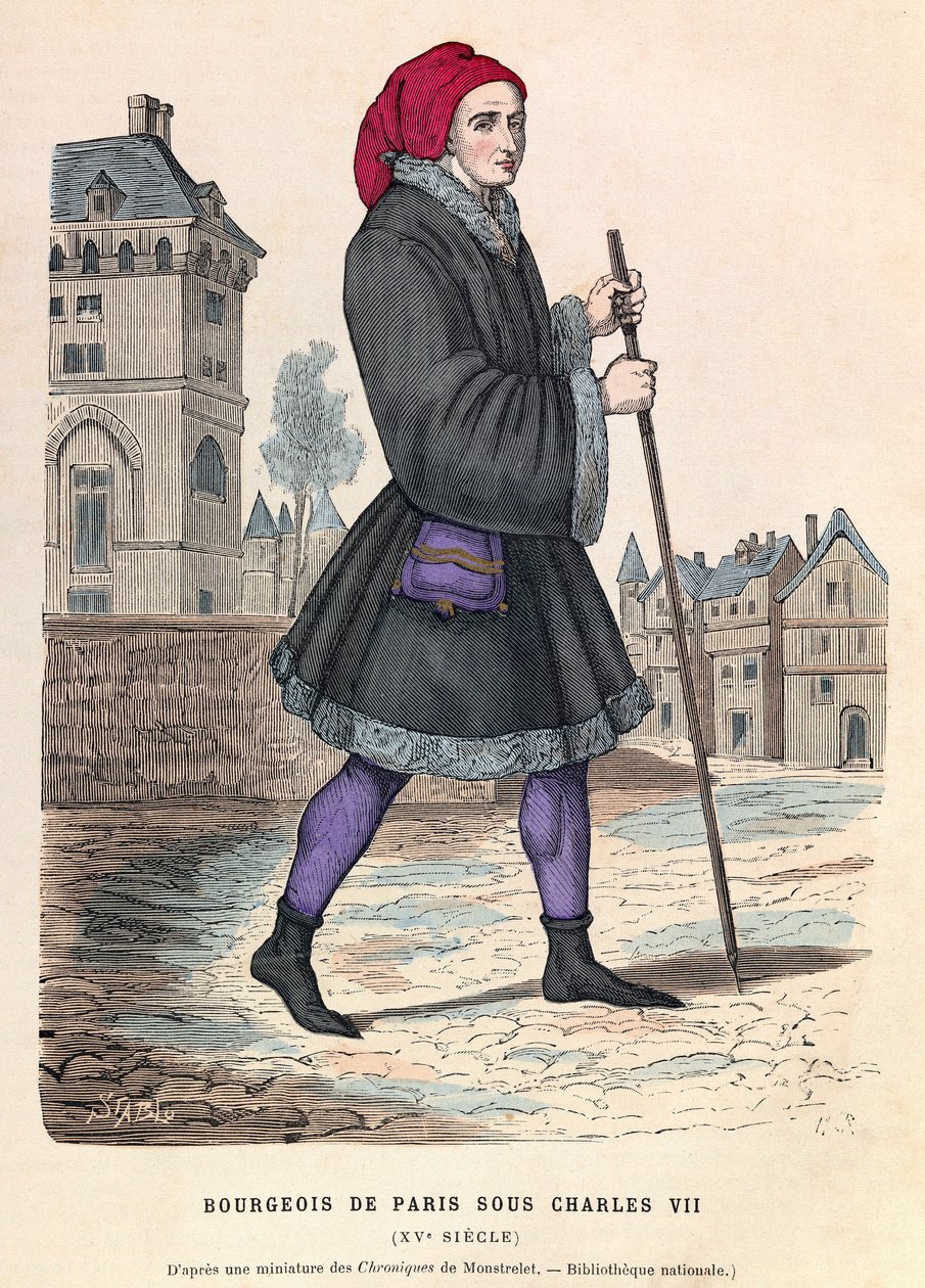 En bourgeois i Paris under kong Charles VII - Borgerlig parisisk mand under Charles VII