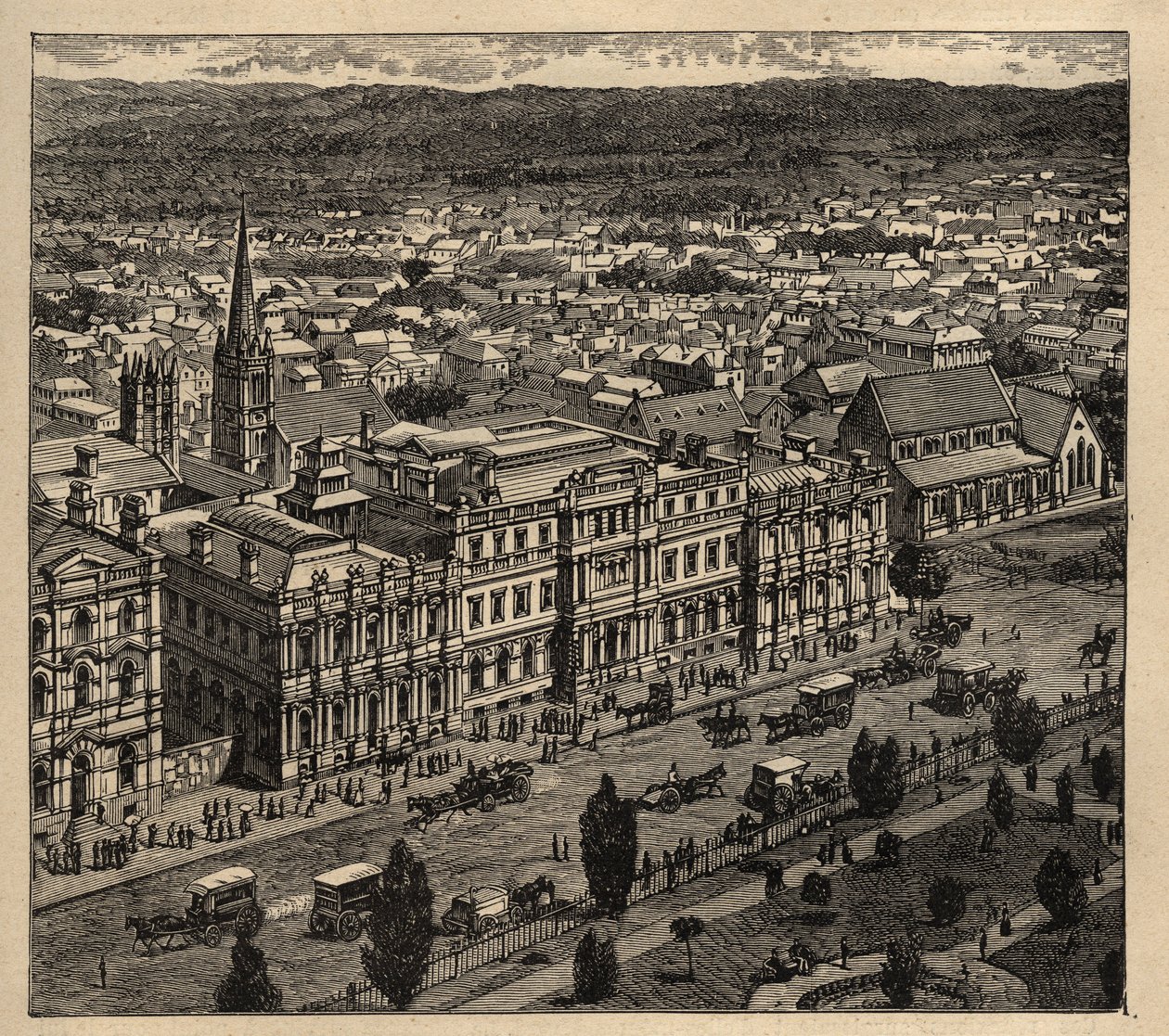Adelaide - Australien - 1890 - gravering 1890 af Anonymous Anonymous