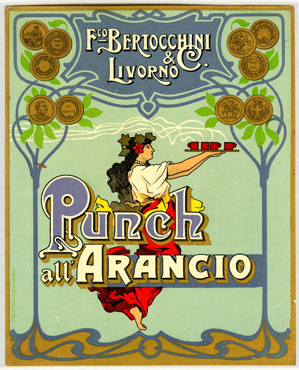 Annonce for orange punch (Chromolithography 1905) af Anonymous Anonymous