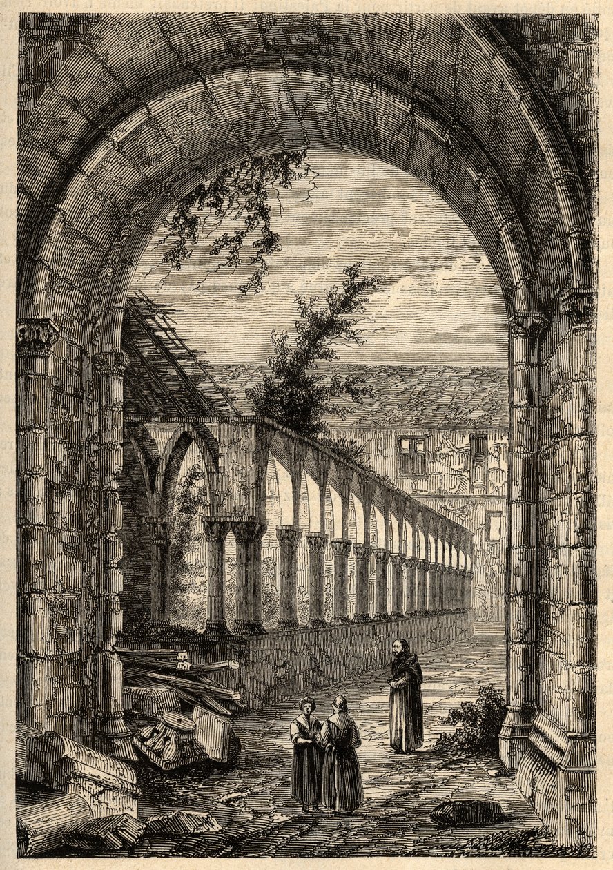 Tidligere kloster af Cordeliers-klosteret eller Saint-Francois de Quimper (Finistere) - - indgravering i "" PATRIE" - PECTURESSE BESKRIVELSE AF FRANKRIG I 6 BIND AF LUCIEN HUARD - slutningen af ​​1800-tallet af Anonymous Anonymous