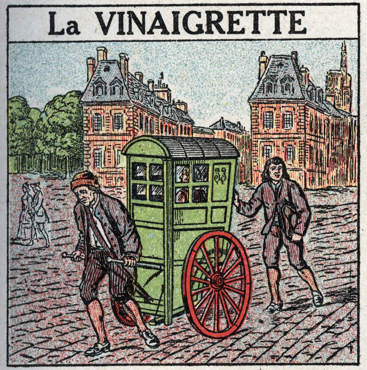 Dyretræk: kørestolen eller "påklædningen" i det 17.-18. århundrede. Anonym illustration fra 1925. Privat samling. af Anonymous Anonymous