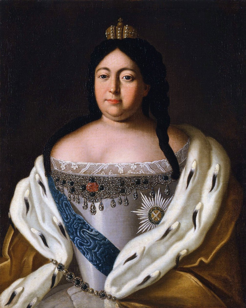 Anne (kejserinde af Rusland) Anna Ivanovna - Portræt af kejserinde Anna Ioannovna (1693-1740) af Anonymous af Anonymous Anonymous