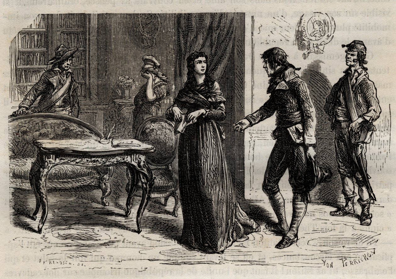 Arresteret af Madame Roland den 1. juni 1793 i Paris - Arresteret af Madame Roland (Manon Roland, født Jeanne Marie Philippon). af Anonymous Anonymous