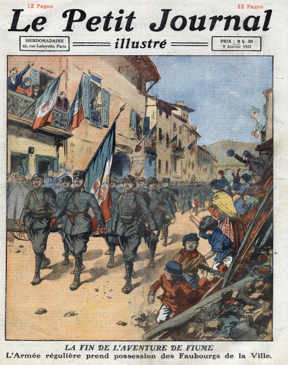Som følge af Rapallo-handlen blev Fiume (Rijeka) en fri stat, den italienske hær, som netop havde fordrevet Gabriele d