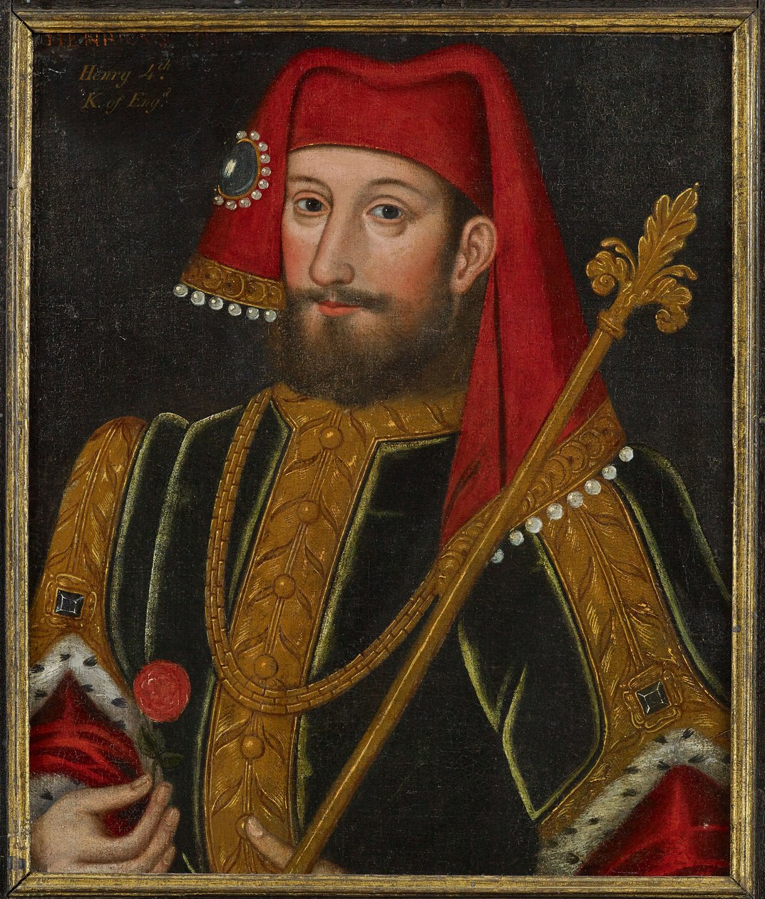 Barok: Kong Henrik IV af England (1367-1413), Anonym, ca. 1600. Olie på træ, 50,5x43. Privat samling af Anonymous Anonymous