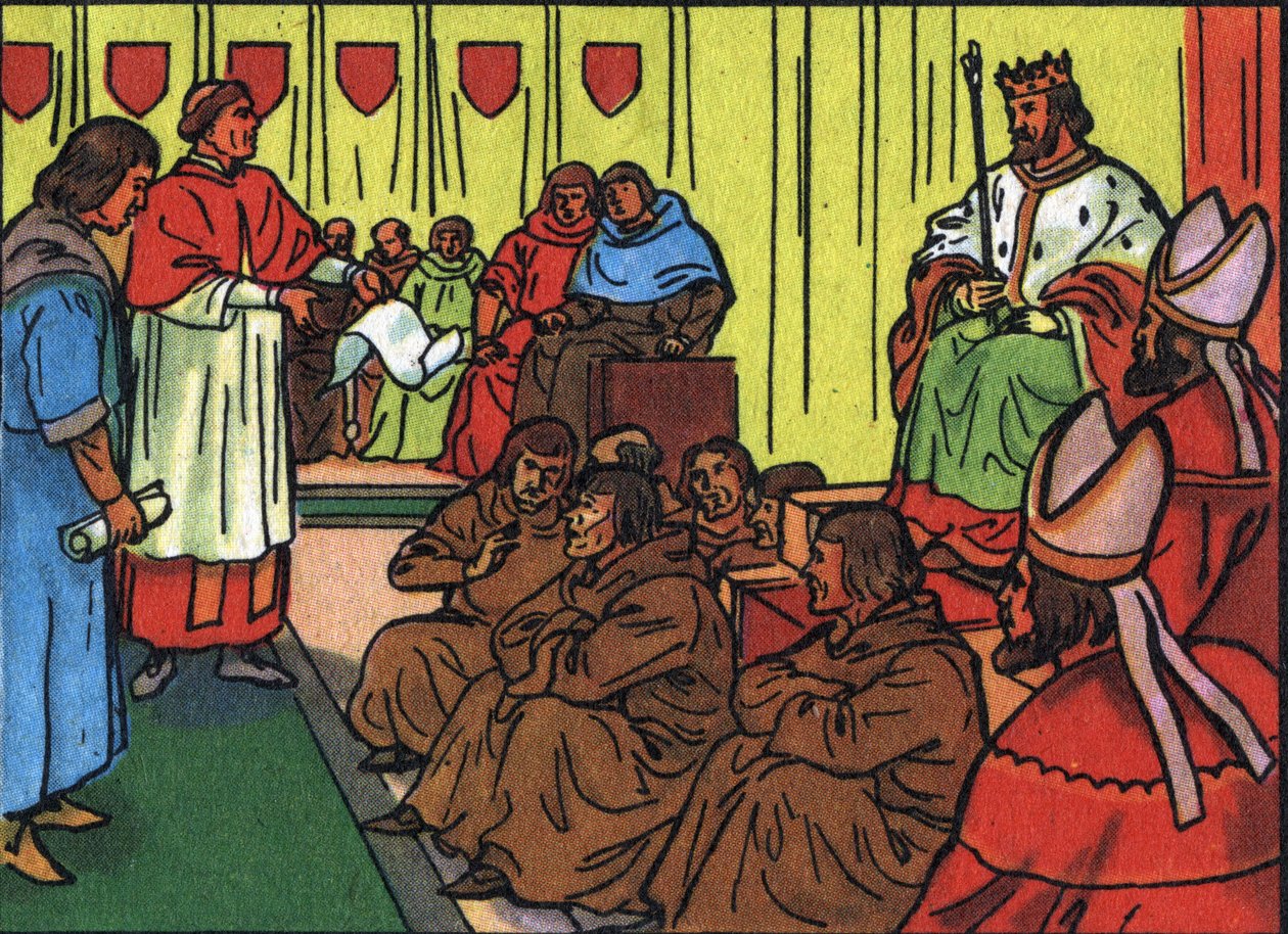 Retfærdighedens seng til at dømme Charles-le-Bad (Charles den onde) (Charles de Navarre af Anonymous Anonymous