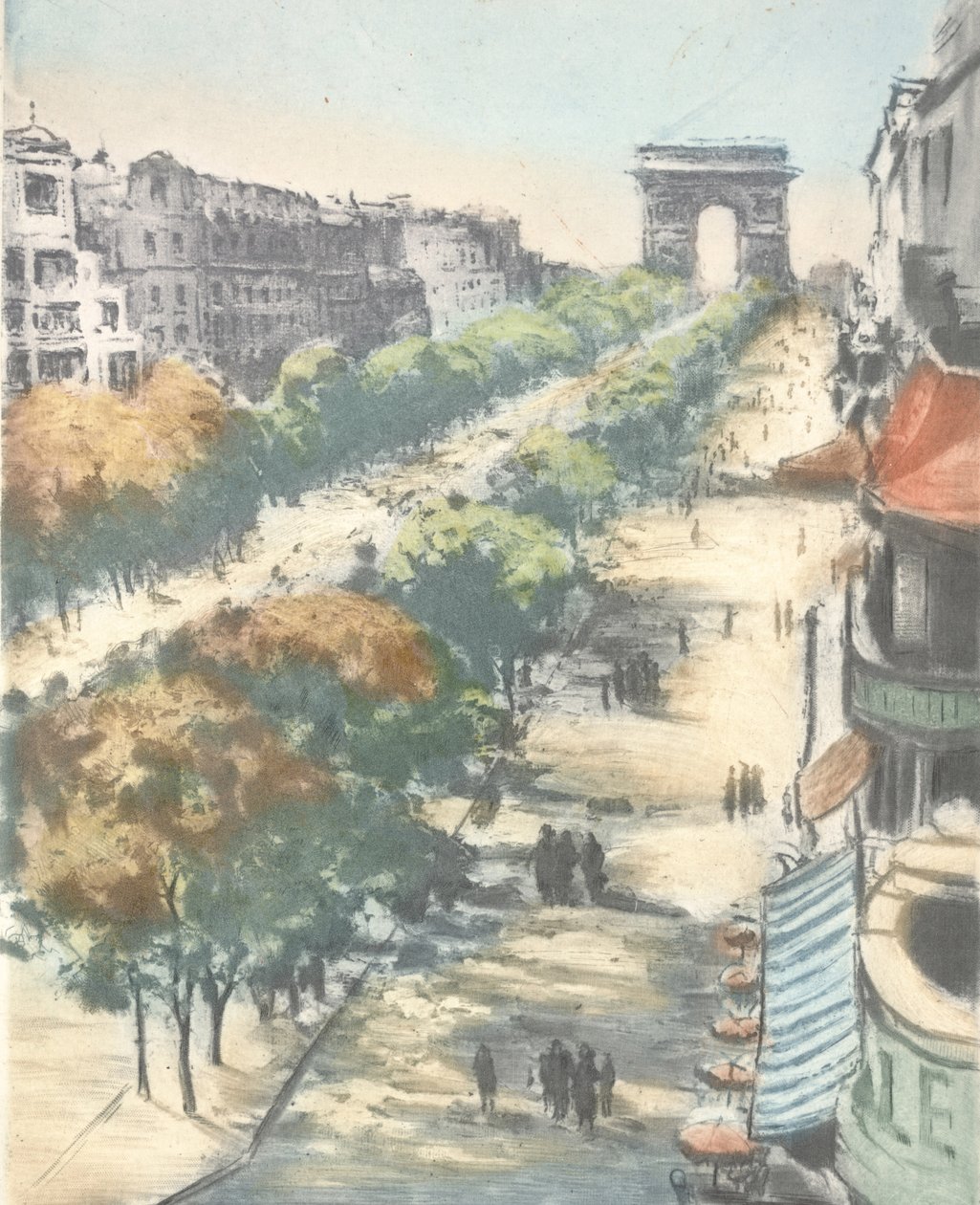 Champs Elysees (radering) af Anonymous Anonymous