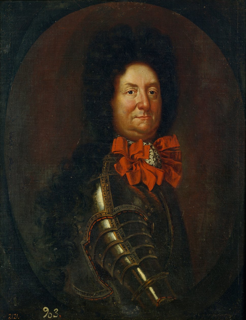 Charles III Philip af Pfalz - Portræt af Charles III Philip, kurfyrste Pfalz (1661-1742) af Anonym, ca. 1710 - Olie på lærred, 88x69 - Museum of the Meadow, Madrid af Anonymous Anonymous