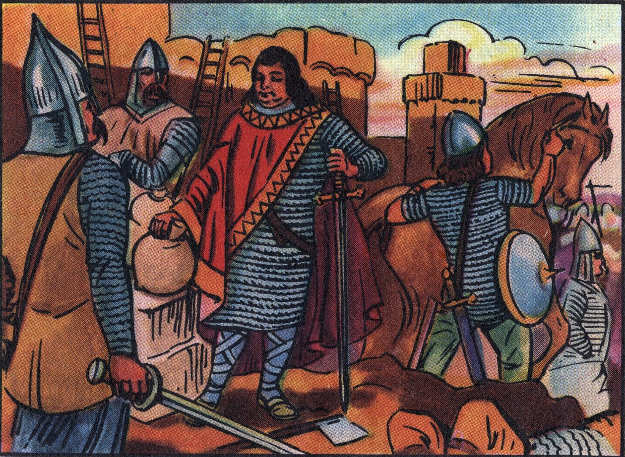 Charles sagde, at "The Gros", det karolingiske dynasti, genvandt fra 884 til 887. Da han ikke turde angribe normannerne, der belejrede Paris, købte han Fred af dem. Anonym illustration i "" Collection des souverains et chefs d