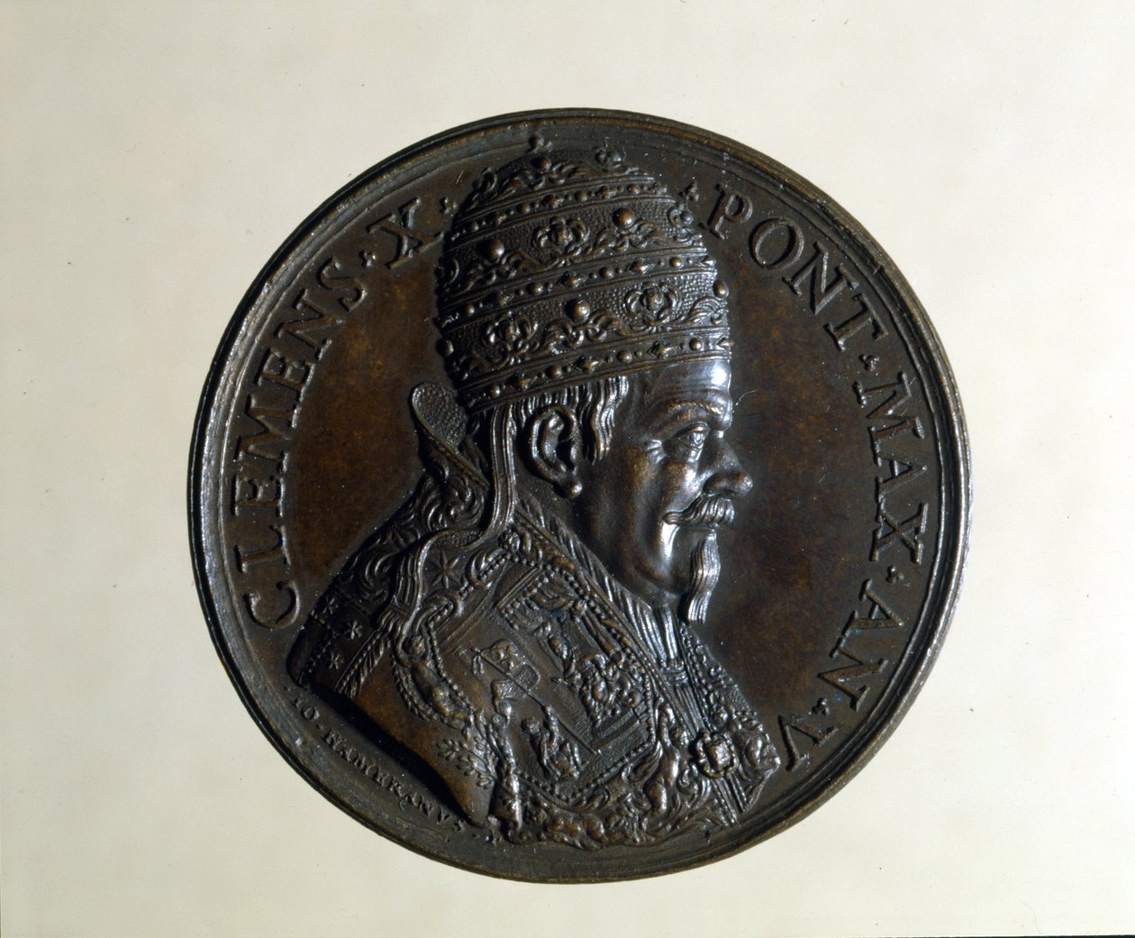 Klemens X (1590 - 1676). Bronze medalje. , Milano af Anonymous Anonymous