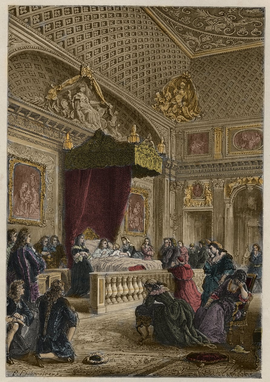 Ludvig XIVs død i Versailles den 1. september af Anonymous Anonymous