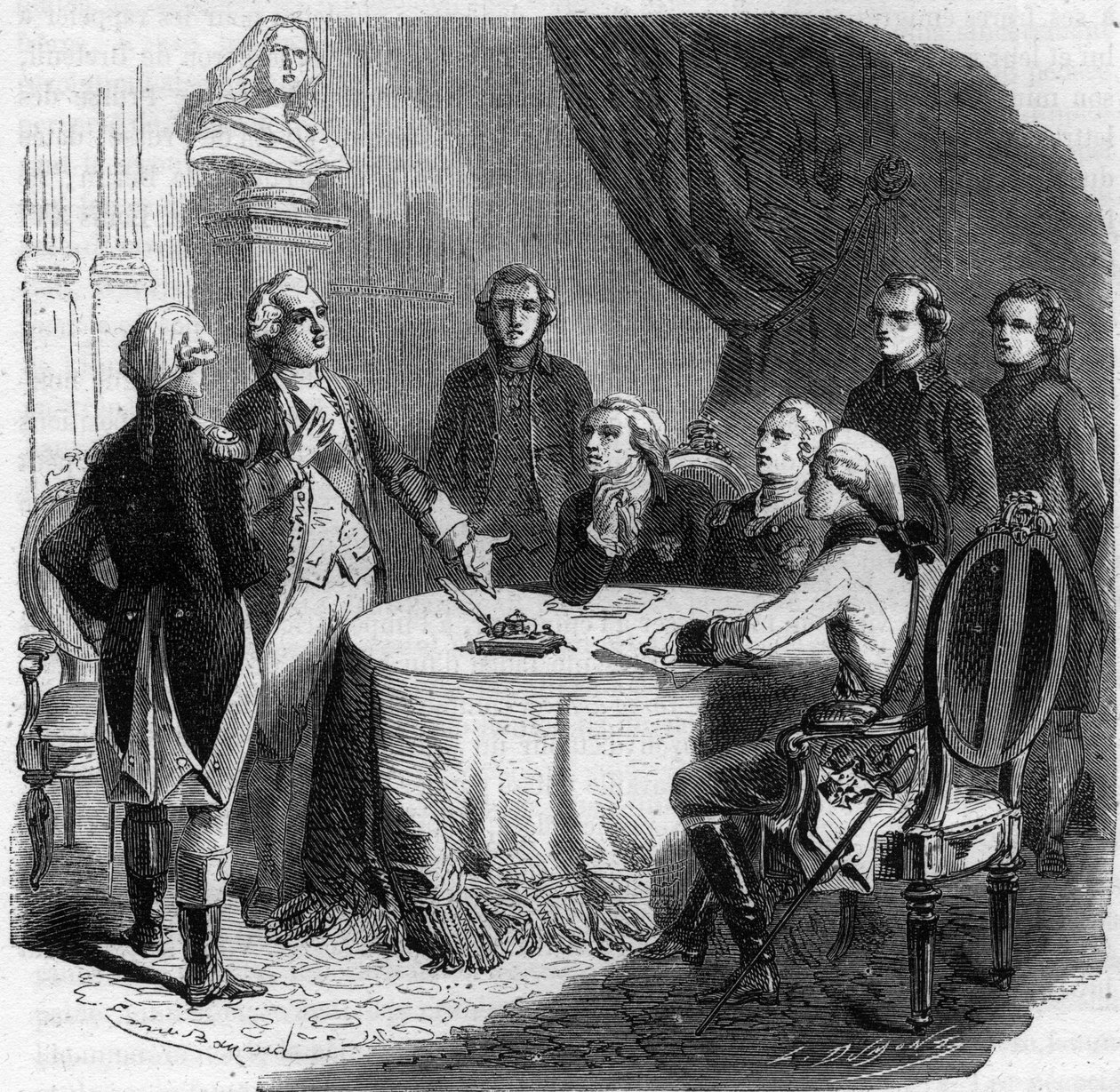 Pillnitz-erklæringen - Den første koalitionskrig 1791 - 1797 - konference ved Pillnitz 25 - 27-8 - 1791 - Kejser Leopold II (1747-92), Frederik Vilhelm II, konge af Preussen (1744-97) og Frederik Augustus I den 