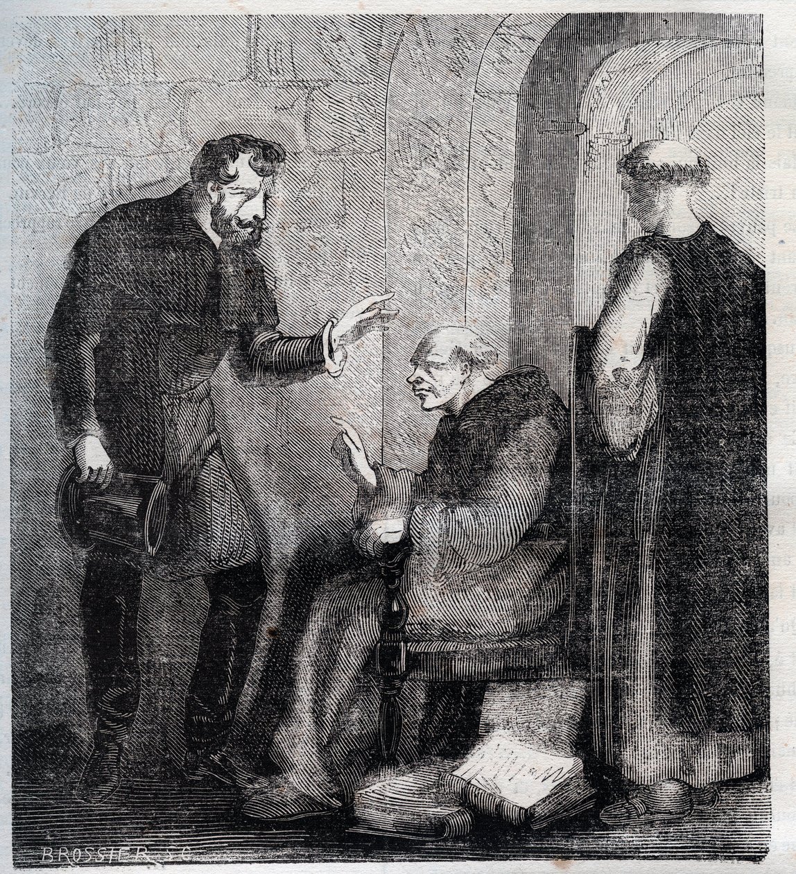 Diogo Inacio de Pina Manique (1733 -1805) portugisisk magistrat Han angriber det portugisiske friemonry Indgravering fra 1879 i "" History of Secretes, Politics and Religious Societes"" af Pierre Zaccone (1817-1895) af Anonymous Anonymous