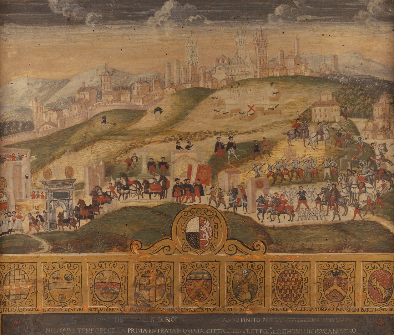 Hertug Cosimo I de Medici ankommer til Siena af Anonymous Anonymous
