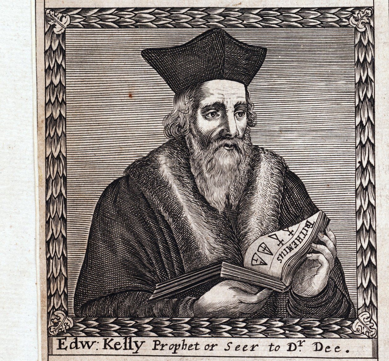 Edward Kelley eller Edward Talbot (1555-1597) - Anonymt værk, gravering af Anonymous Anonymous