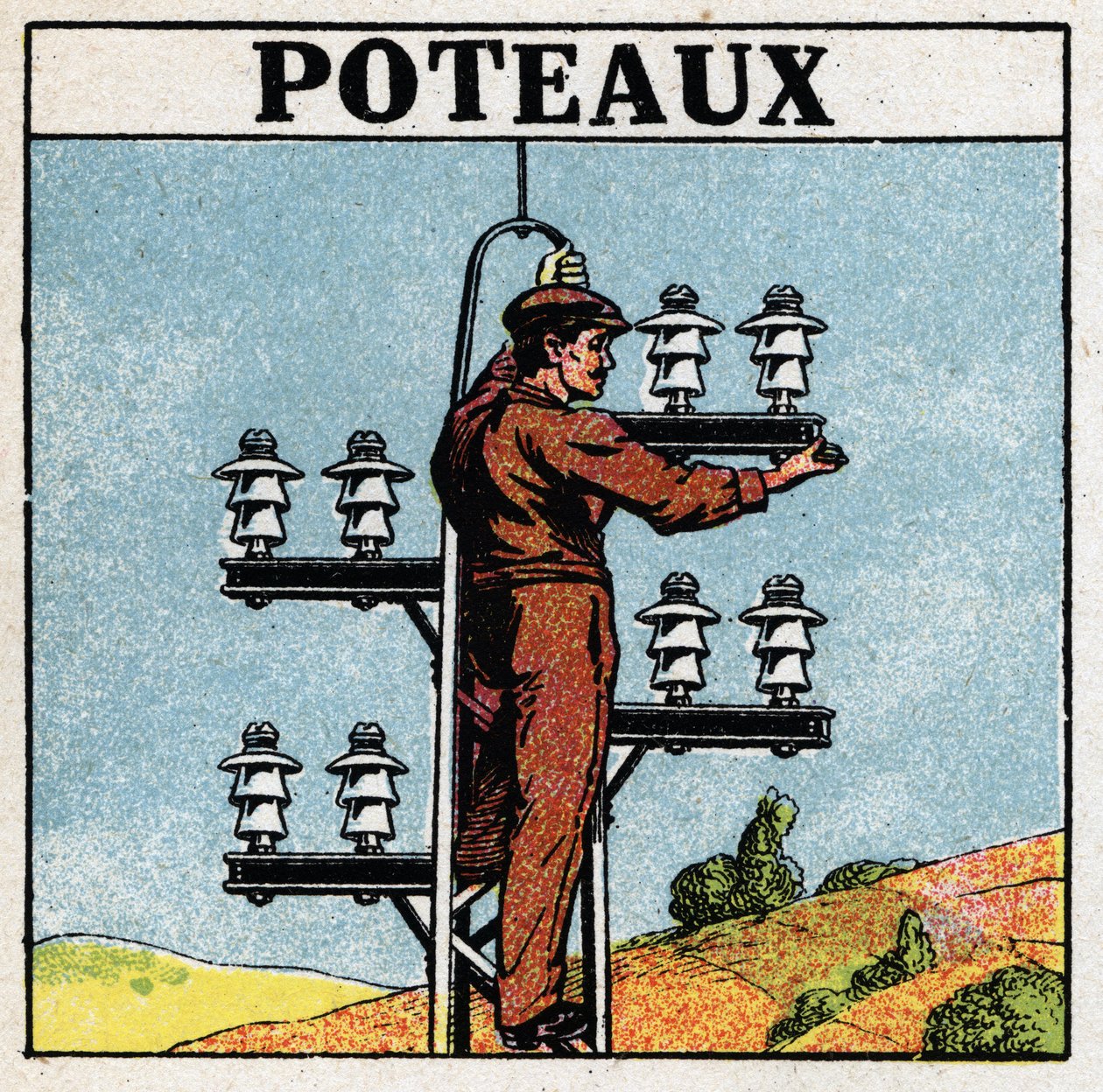El-rør: el-pæle. Anonym illustration af 1925. Privat samling. af Anonymous Anonymous