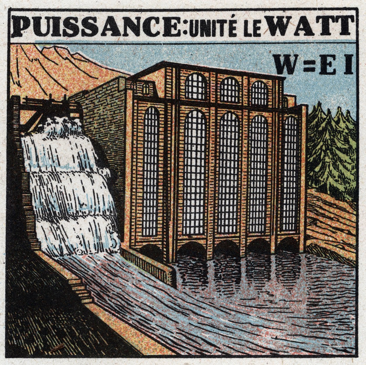 Elektriske enheder: Watt til at måle elektrisk effekt. Anonym illustration fra 1925. Privat samling. af Anonymous Anonymous