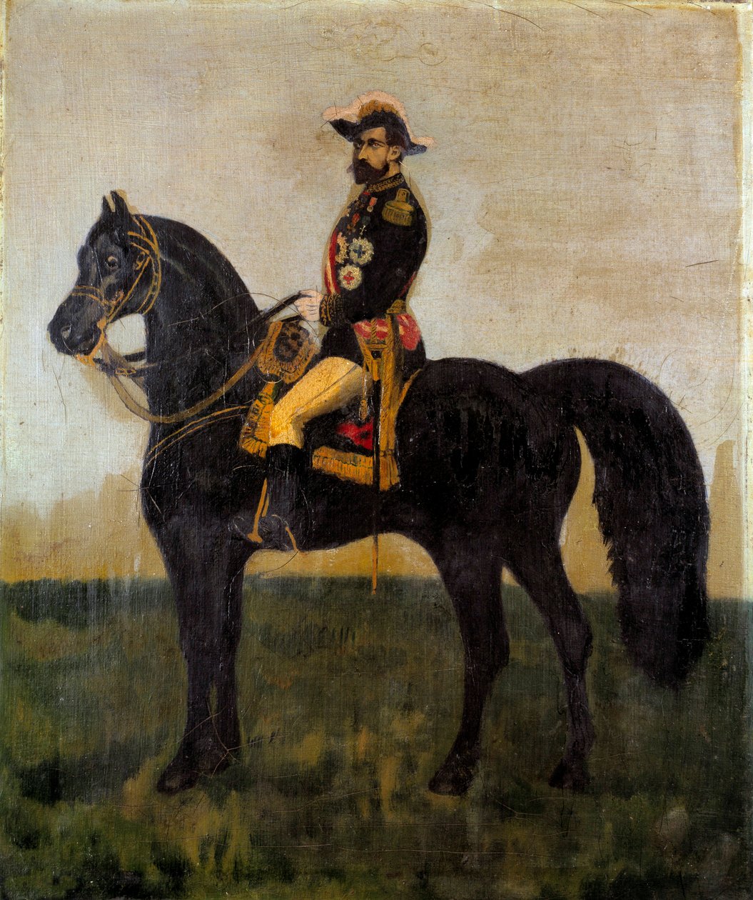 Rideportræt af general Georges Boulanger (1837-1891) politiker Anonym maleri af det 19. århundredes sol. 0,55x0,46 m Paris, Musee Carnavalet af Anonymous Anonymous