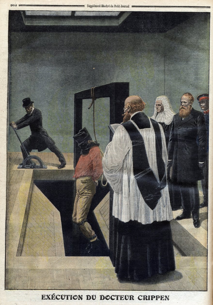 Henrettelse af Doctor Crippen, illustration fra 