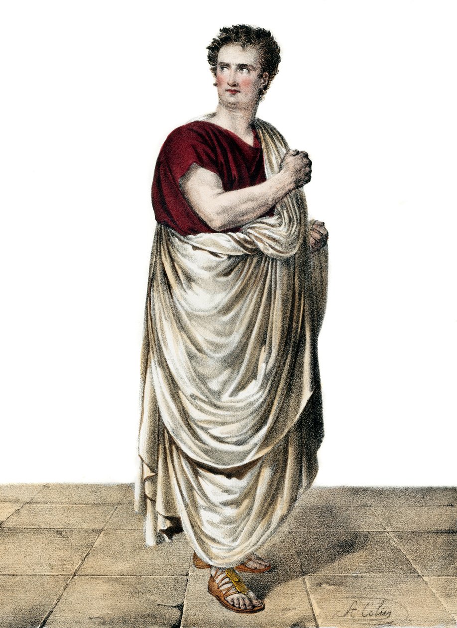Felicity-Auguste Saillot dit Desmousseaux fransk skuespiller (1785 -1854) i rollen som Roscius i "" Sylla"" af Etienne de Jouy (1764-1846) af Anonymous Anonymous