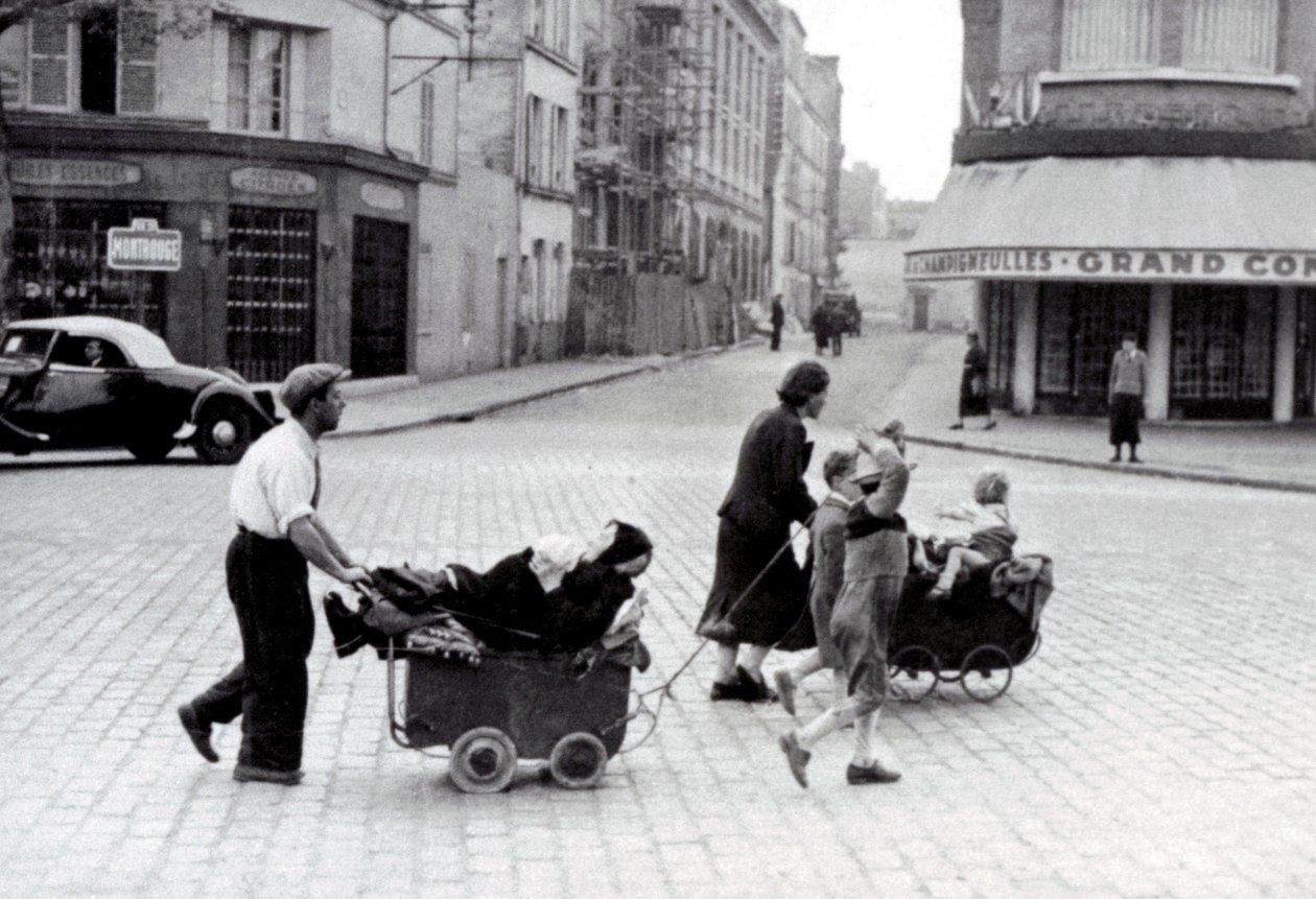 Frankrig juni 1940: Udvandring af befolkningen ved Porte d