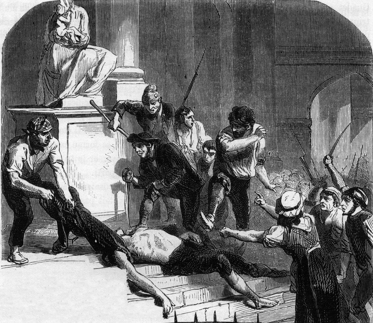 Franske revolution - massakrer på La Glaciere, Avignon - Mordet på Lescuyer af Anonymous Anonymous