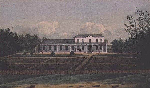 Government House, Sydney, fra bagsiden (akvarel) af Anonymous Anonymous