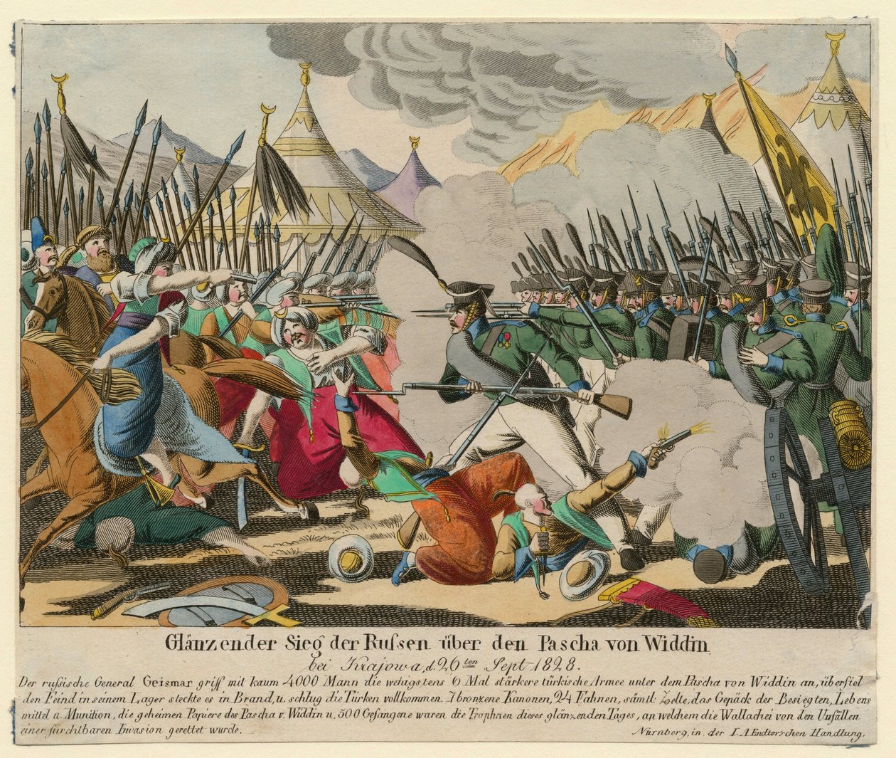 Guerre russo-turque de 1828-1829 - Strålende sejr for russerne over Pasha af Vidin (Omer Pacha Latas af Anonymous Anonymous