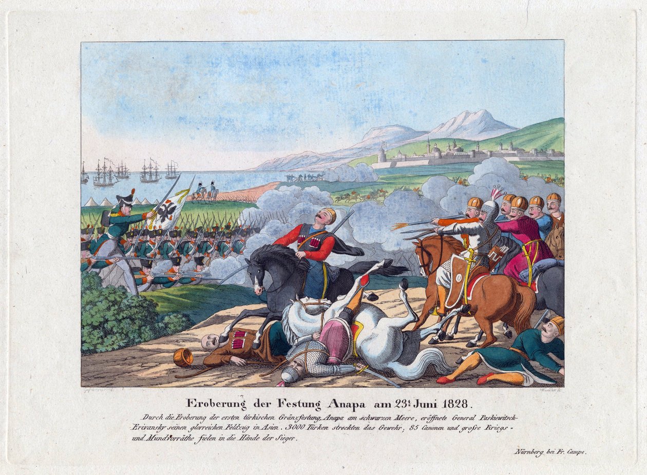 Guerre russo-turque de 1828-1829 - Anapa-fæstningens fald den 23. juni af Anonymous Anonymous