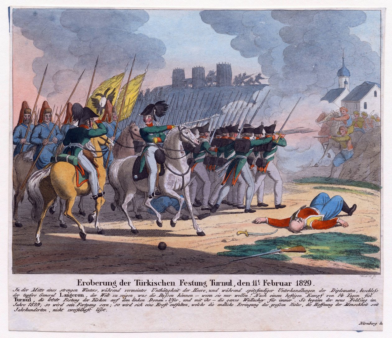 Russisk-tyrkisk krig 1828-1829 - Turnu-fæstningens fald (Drobeta Turnu Severin, Rumænien) den 11. februar af Anonymous Anonymous