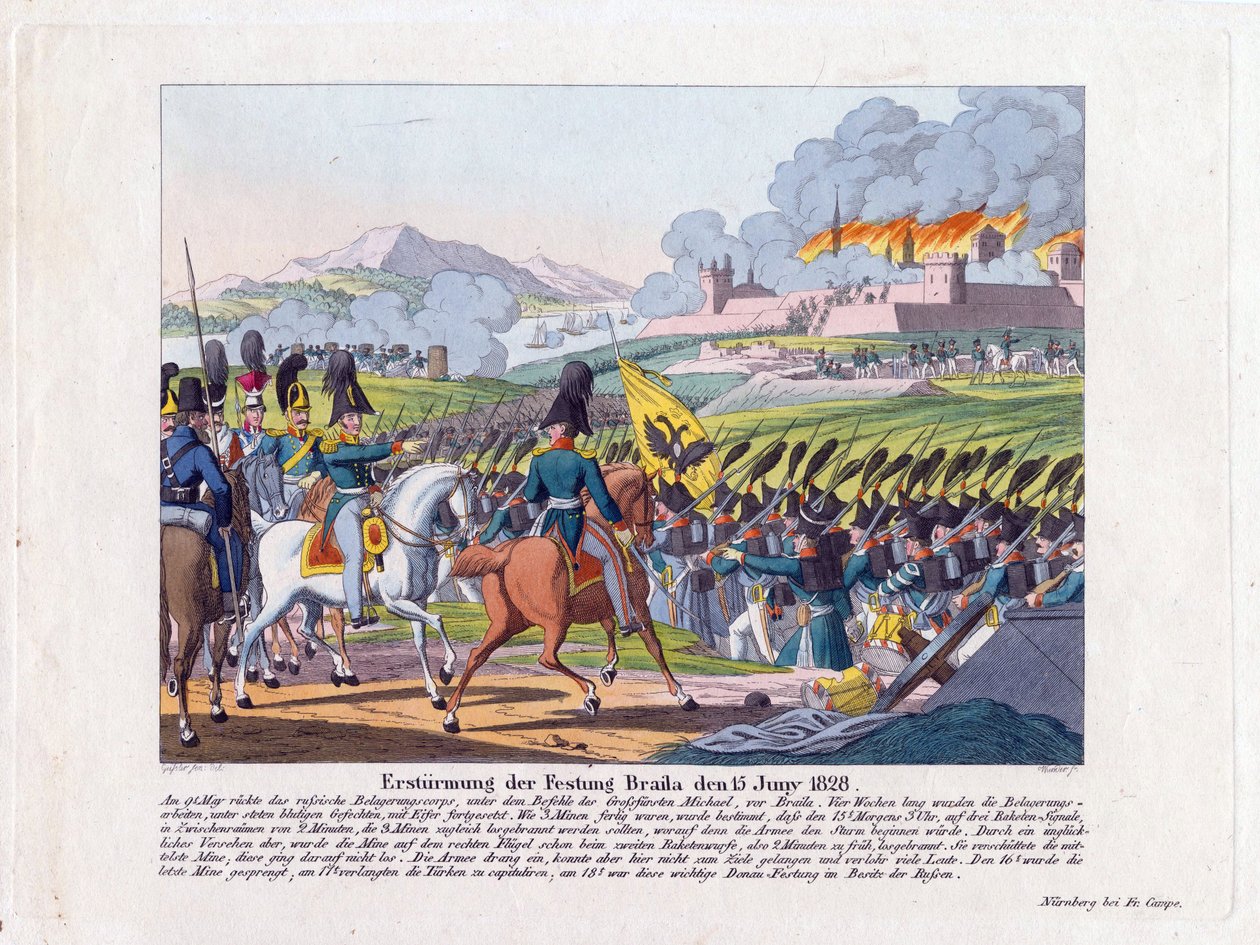 Guerre russo-turque de 1828-1829 - Stormen af Brailov fæstningen den 15. juni af Anonymous Anonymous