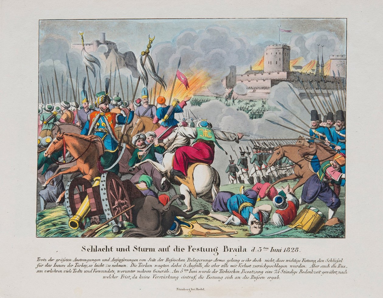 Guerre russo-turque de 1828-1829 - Stormen af Brailov fæstningen den 15. juni af Anonymous Anonymous