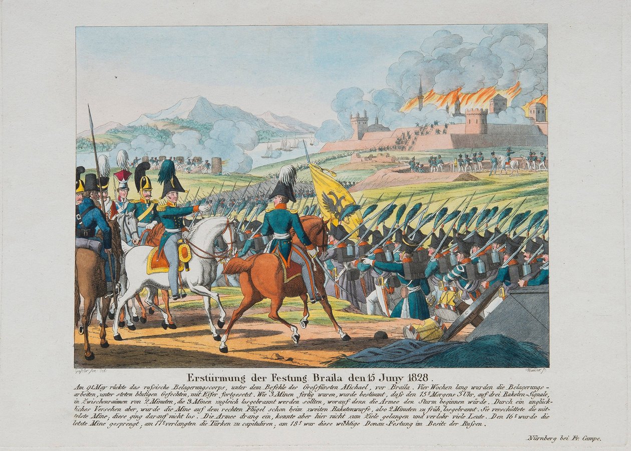 Guerre russo-turque de 1828-1829 - Stormen af Brailov fæstningen den 15. juni af Anonymous Anonymous