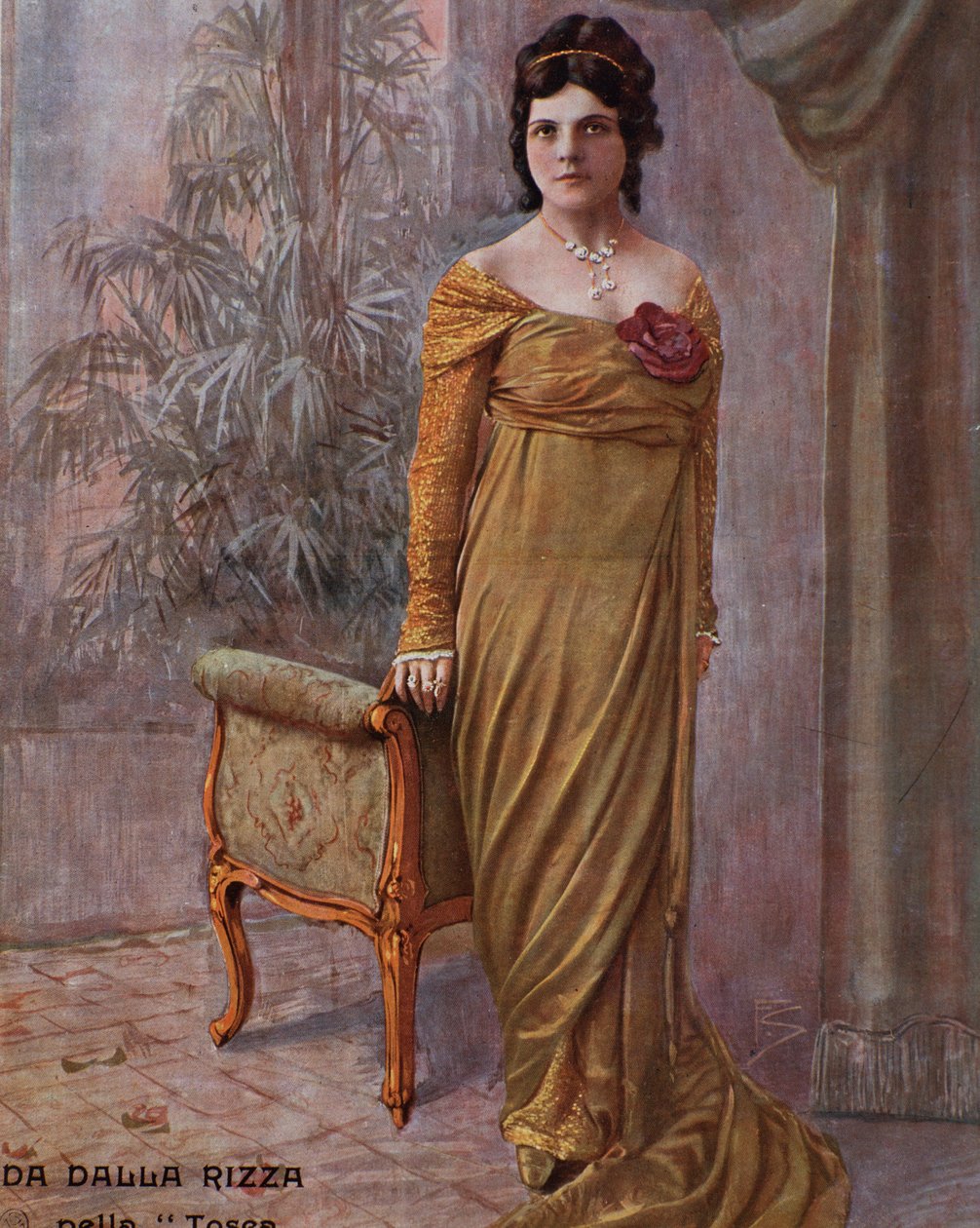Den italienske sangerinde Gilda dalla Rizza i La Tosca af Puccini af Anonymous Anonymous