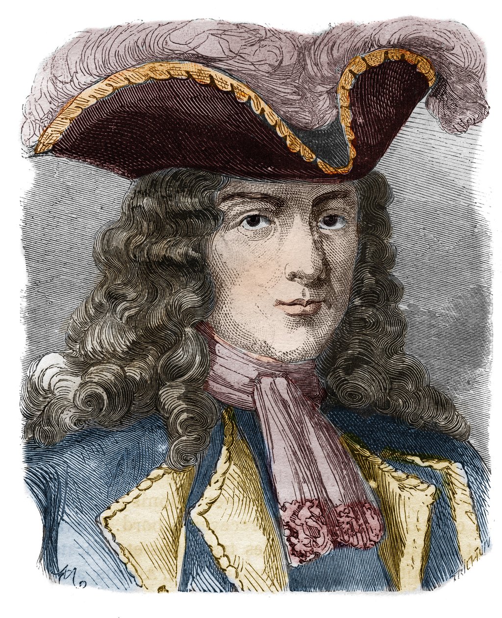 Jean-Bernard Louis de Saint Jean, Baron de Pointis (1645-1707), fransk admiral og kaper. Indgravering af det 19. århundrede. Privat samling. af Anonymous Anonymous