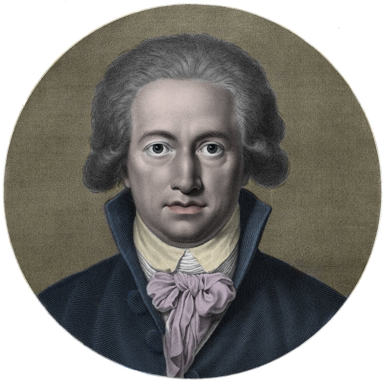 Johann Wolfgang von Goethe (1749-1832). tysk forfatter. Stik 19. århundrede - Portræt af Johan Wolfgang Goethe (1749 - 1832), tysk forfatter af Anonymous Anonymous