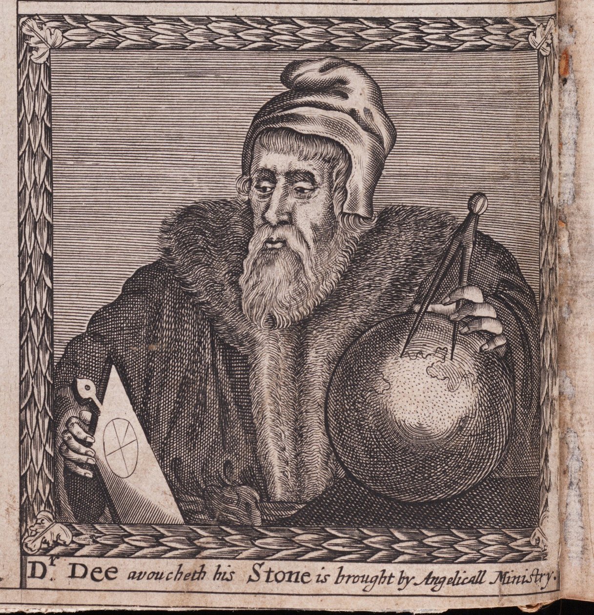 John Dee (1527-1609) - Anonymt værk, gravering af Anonymous Anonymous