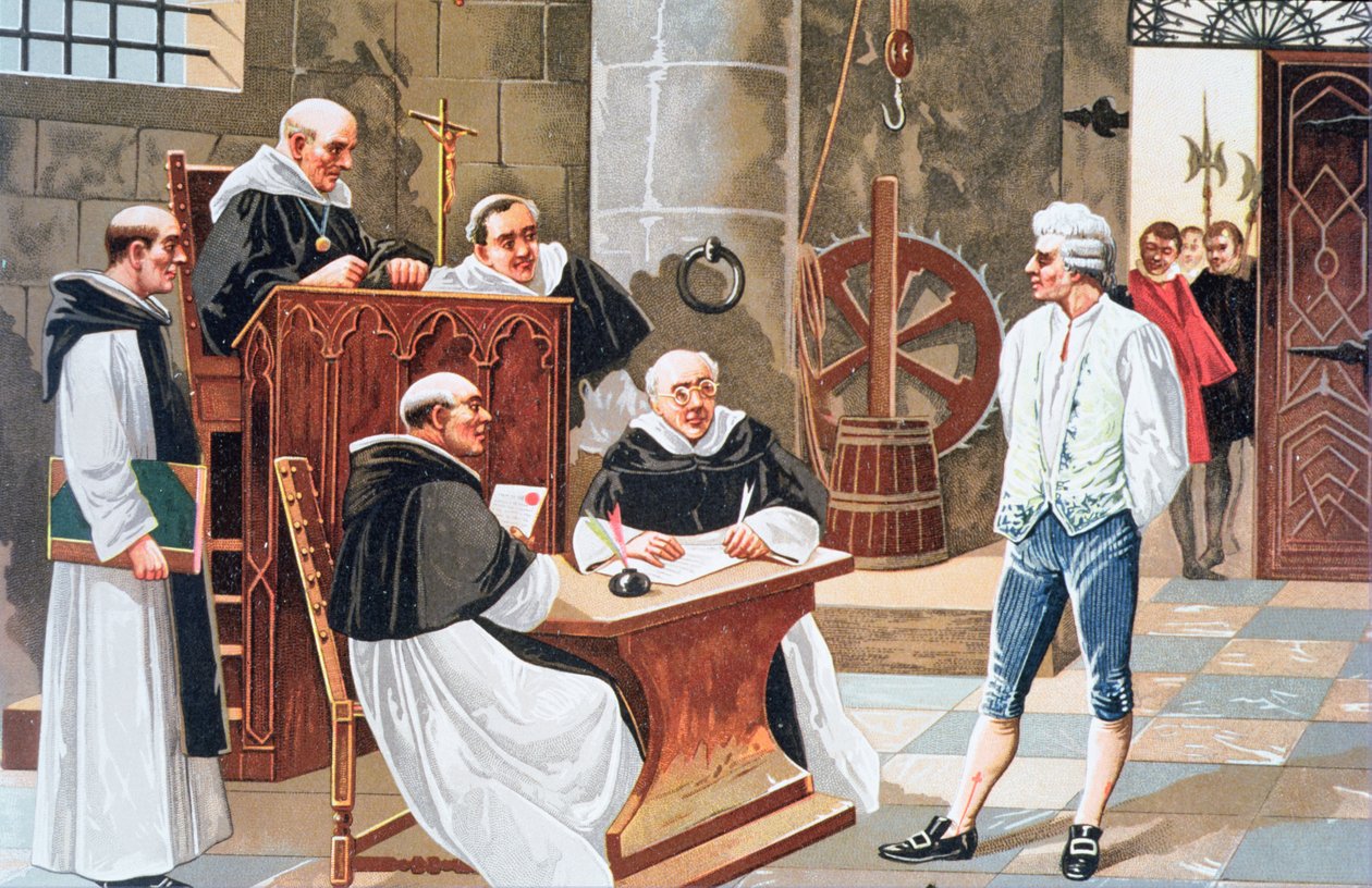 Dom ved Retten i Ginebra af den spanske teolog Miguel Serveto, der dømte ham til at blive brændt på bålet for kætteri i 1553 af Anonymous Anonymous